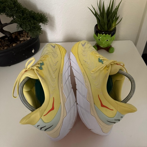 Hoka Yellow and Red Athletic Shoes - Picture 2 of 3